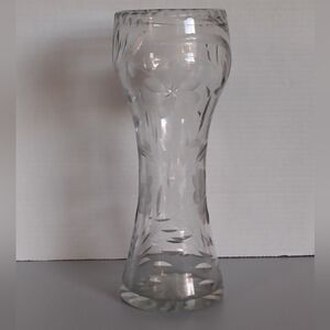 American Brilliant 10" Cut Glass Daisy Vase